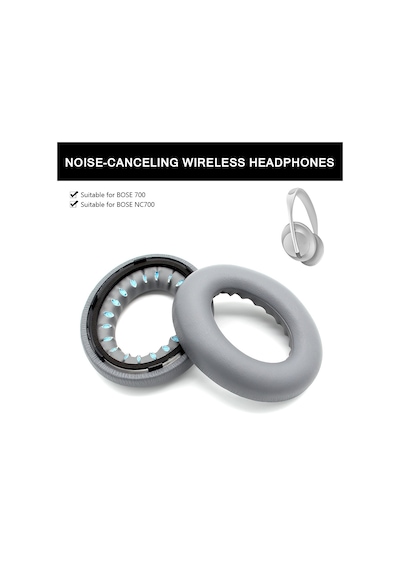 Bose 700/NC700 Bluetooth Kulaklık İçin Kulak Pedleri Gri