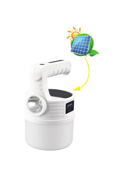 Buffer Led Güneş Enerjili Kamp Lambası-2000 Lümen Süper Parlak, 5 Aydınlatma Modlu,usb İle Şarj Edilebilir Dış Mekan,asılabilir Torch El Feneri