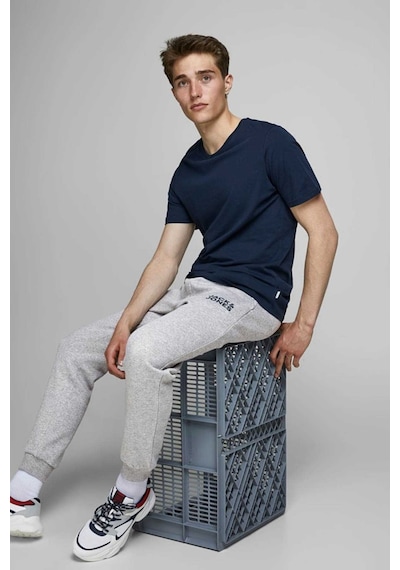 Jack & Jones Paçası Lastikli Eşofman Altı 12178421 Light Grey Melange Açık Gri - Turuncu Jack & Jones Paçası Lastikli Eşofman Altı 12178421 Light Grey Melange Açık Gri - Turuncu