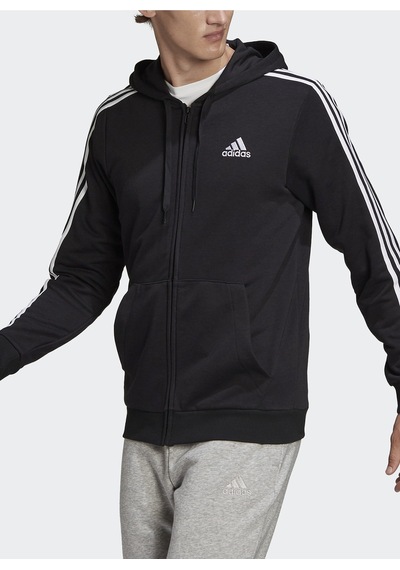 GK9032 Adidas M 3S Ft Fz Hd Erkek Sweat BLACK/WHITE