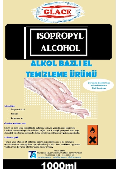 Alkol Bazlı El Temizlemeyici 1 L