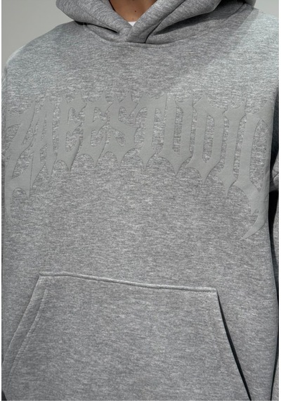 Zaee Zaeestudıo Renge Renk Baskılı Oversize Sweatshirt Gümüş Gri