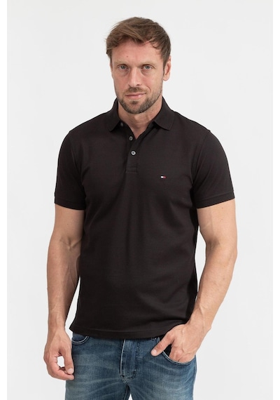 Tommy Hilfiger 1985 Slim Polo Erkek Polo Yaka T-shirt-10811 Siyah