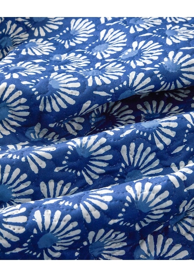 English Home Aquatic Flowers King Size Çok Amaçlı Örtü 240x220 Cm Lacivert Lacivert