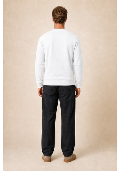 Redline Lines Regular Fit Kışlık Sweatshirt Beyaz