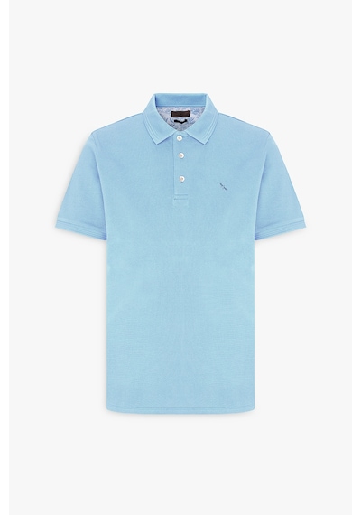 Ac&Co / Altınyıldız Classics Erkek Slim Fit Dar Kesim Polo Yaka Pamuk Kısa Kollu Tişört Açık Mavi