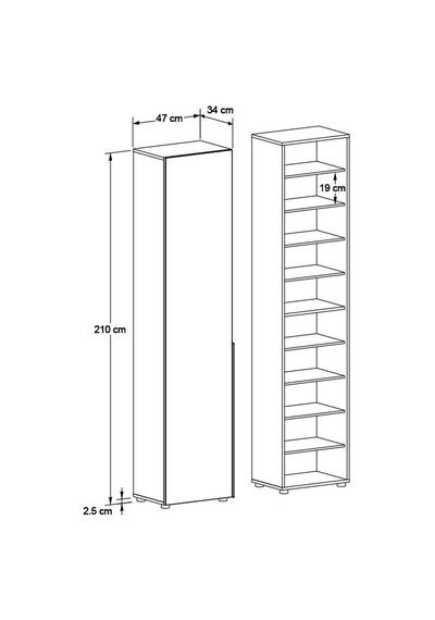 Porto 10 Bölmeli Tek Kapaklı Aynalı Vestiyer - Florida Meşe/vizon 47x210x34 Cm Meşe / Vizon Porto 10 Bölmeli Tek Kapaklı Aynalı Vestiyer - Florida Meşe/vizon 47x210x34 Cm Meşe / Vizon
