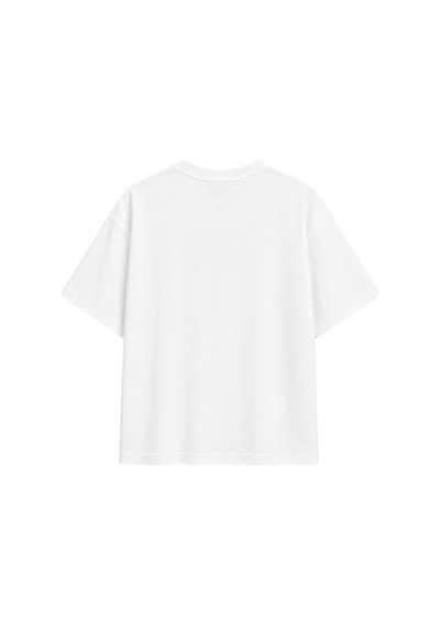Mixray 2101 Kadın Bisiklet Yaka Soft Oversize Basic Modal T-shirt Beyaz