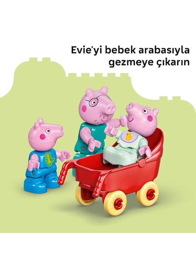 LEGO® DUPLO® Peppa Pig Aile Evi 10467 -2 Yaş ve Üzeri Çocuklar için Peppa Pig Figürü İçeren Yaratıcı Oyuncak Yapım Seti (84 Parça)