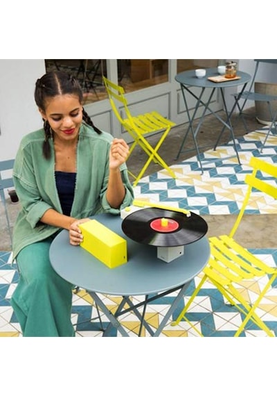 Hym s Duo Ayrılabilir Bluetooth Hoparlörlü Şarjlı Ve Taşınabilir Akıllı Pikap Plakçalar, Sar