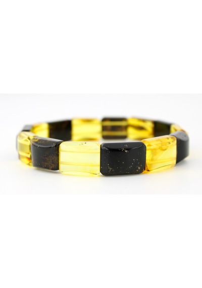 Kehribar Bileklik Fosilli Roleks Özel Tasarım Ambergold Blk23-56 Çok Renkli