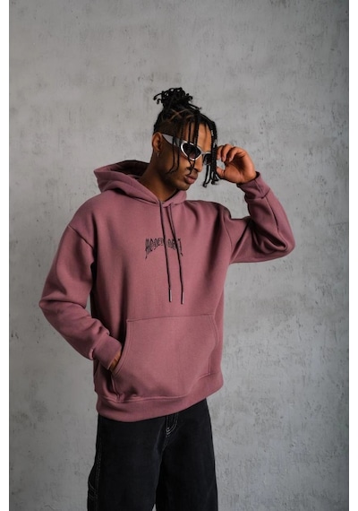 Ertaştrendstore Erkek 3 İplik Pamuklu Baskılı Kapüşonlu Cepli Sweatshirt Hoodie - Gül Kurusu Çok Renk Ertaştrendstore Erkek 3 İplik Pamuklu Baskılı Kapüşonlu Cepli Sweatshirt Hoodie - Gül Kurusu Çok Renk