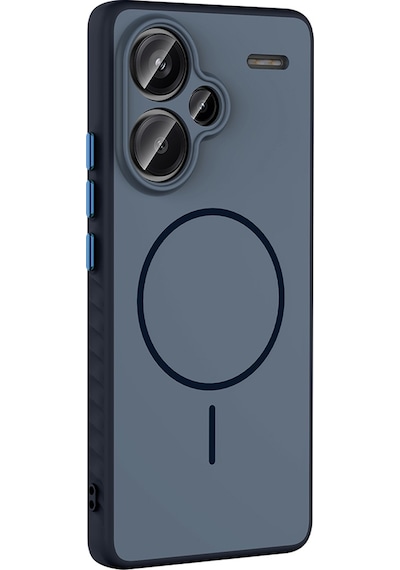 Redmi Note 13 Pro Plus 5g Kılıf M-safe Şarj Özellikli Mkst Tea Kapak - Lacivert Lacivert