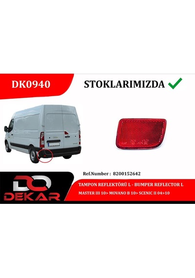 Gld-spt- Tampon Reflektörü L Master Iıı 10 Movano B 10 Scenıc Iı 04 10
