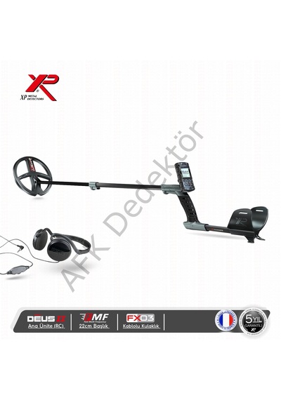 Xp Deus 2 Rc Metal Dedektörü 22 Cm Fmf Başlık + Fx03 Kablolu Kulaklık Hassas Arama