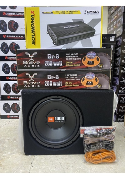 Jbl 30 CM Bas Brava Auıdo 20 CM İki Takım Midrange Soundmax Anfi