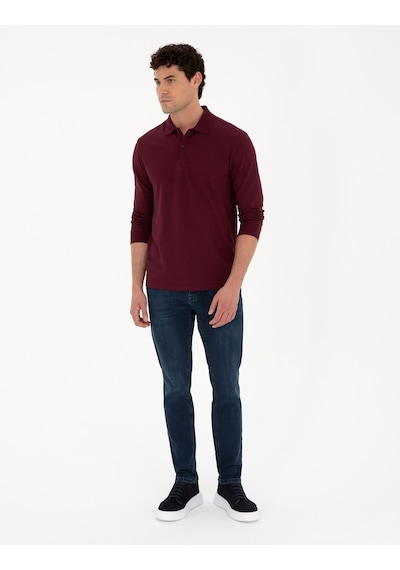 Pierre Cardin Slim Fit Erkek Sweatshirt Bordo 50294438-vr014 Bordo Pierre Cardin Slim Fit Erkek Sweatshirt Bordo 50294438-vr014 Bordo