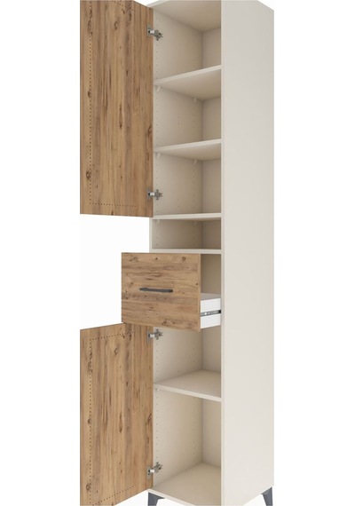 Hyperion Dolap 5 Raflı Tek Çekmeceli 2 Kapaklı 44x44x243 Aytaşı-çam Aytası