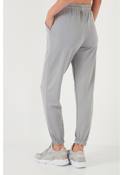 Lela Streç Regular Fit Oysho Kumaş Bayan Eşofman Altı 5865798O Gri
