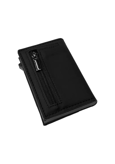 Micflip P15 Three Fold Akıllı Takip Özellikli Hakiki Deri Kartlık Siyah