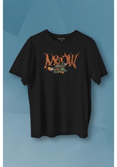 Gotik Meow Boomber Baskılı Tişört Unisex T-shirt 001