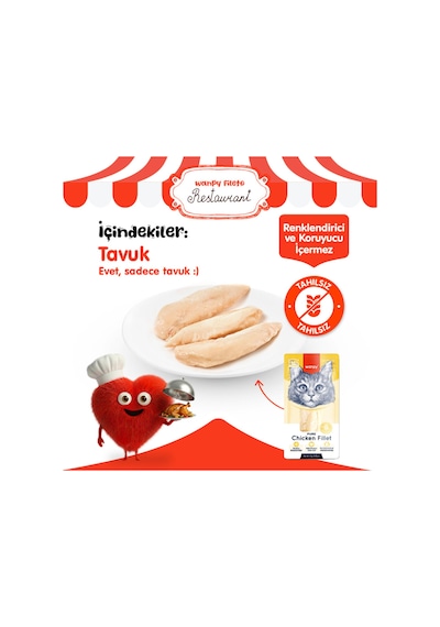 Gerçek Tavuk Fileto Kedi Ödülü 25gr Katkısız Doğal