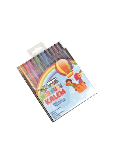 Nova Color Mum Pastel Boya Silinebilir Yuvarlak 12 Renk Nc-2122 Çok Renkli