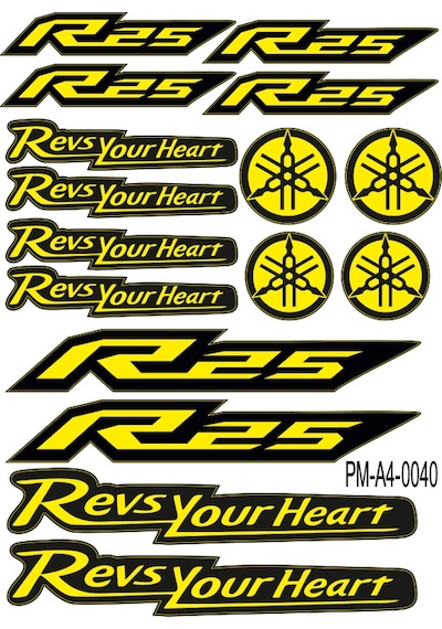 Yamaha Mt-25 Motosiklet Çoklu Sticker Seti 04
