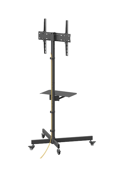 Tekerlekli Tv Standı 32-55 Inç Ekonomik Seri Yükseklik Ayarlı Raflı 35 Kg Kapasiteli Siyah Tekerlekli Tv Standı 32-55 Inç Ekonomik Seri Yükseklik Ayarlı Raflı 35 Kg Kapasiteli Siyah