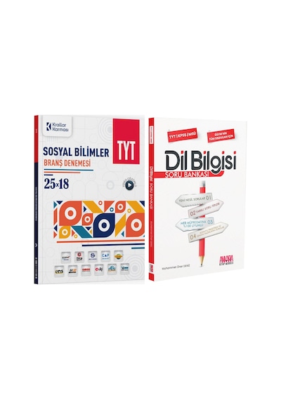 Krallar Karması Tyt Sosyal Bilimler Branş Denemesi Ve Akm Dil Bilgisi Soru Bankası Seti 2 Kitap