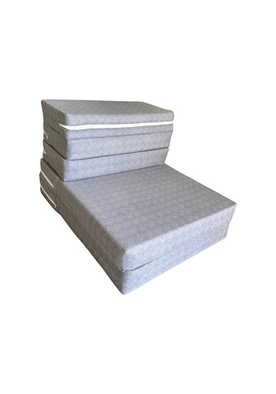 Tek Kişilik Katlanır Koltuk Katlanır Yatak Kanepe Yer Yatağı Tek Kişilik Gri-65x160x10 Cm
