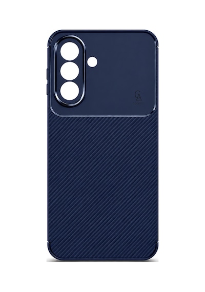 Samsung Galaxy A27 Uyumlu Kılıf Karbon Tasarım Kamera Korumalı Silikon Telefon Kılıfı Kapak Lacivert