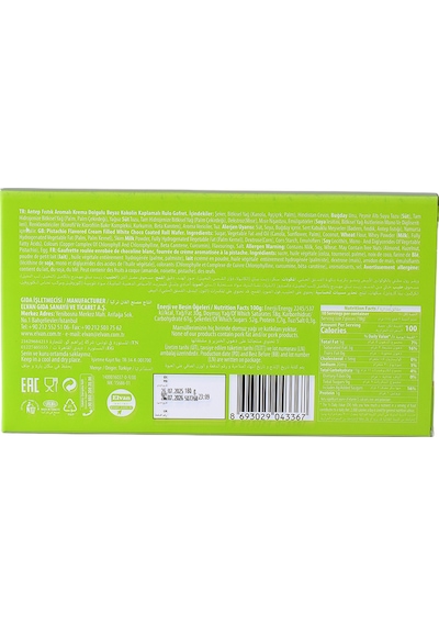Elvan Dubai Roll Gofret 18 Gr. 10 Adet 1 Kutu