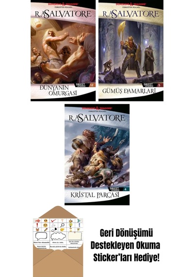 Dünyanın Omurgası Drizzt Efsanesi 12. Kitap + Gümüş Damarları Drizzt Efsanesi 5. Kitap + Kristal Parçası Drizzt Efsanesi 4. Kitap