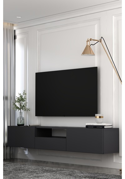 180dhdtdaç1a Sadem Duvara Monte Tv Sehpası,ünitesi Antrasit