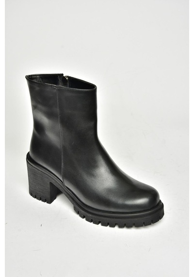 Fox Shoes T726911109 Siyah Kalın Topuklu Kadın Bot Siyah