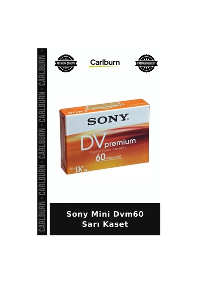 Delux Serisi Sony Mini Dvm60 Sarı Kaset Kamera Medya Arşiv Bandı Görüntü Kaseti