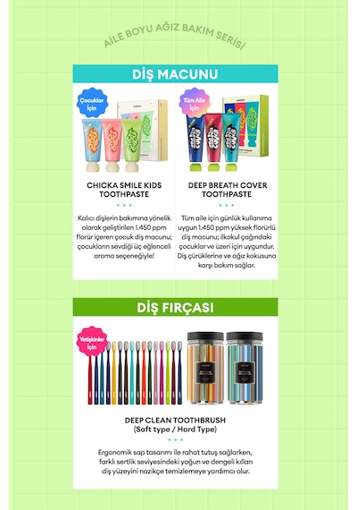 Çürüklere Ve Ağız Kokusuna Karşı Etkili Diş Macunu Seti Kundal Deep Breath Cover Toothpaste Set