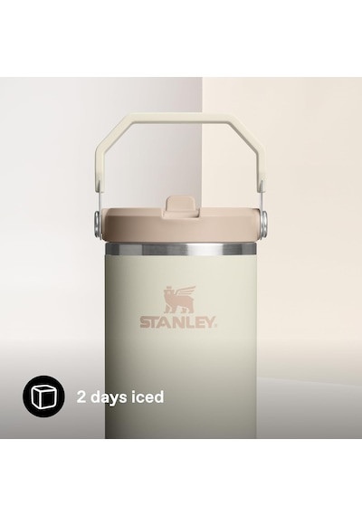 Iceflow Flip Straw Tumbler Pipetli Termos Bardak, 0.89 L, Krem