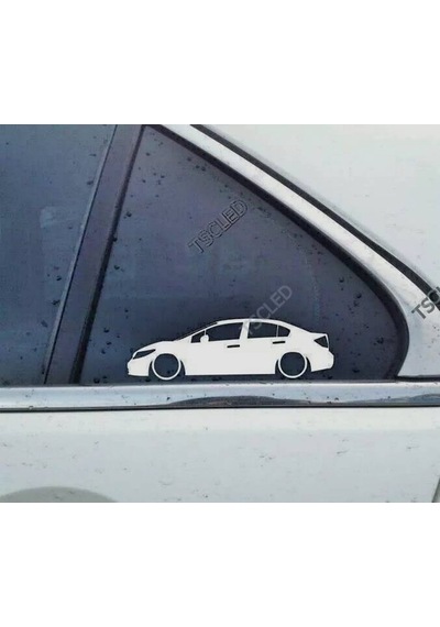 Civic Fb Sedan 9th Kelebek Cam Oto Sticker 17 Cm 2 Adet