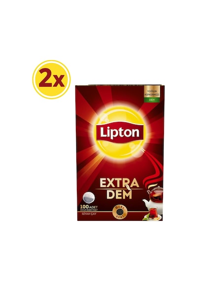 Lipton Extra Dem Siyah Demlik Poşet Çay 2'li 100 x 3.2 G
