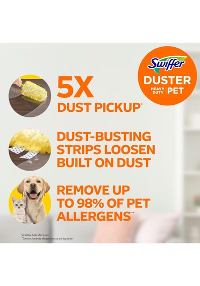 Pet Heavy Duty Dusters Yedekleri, Çok Yüzeyli 360 Dusters, Febreze Koku Savunması İle, 11 Sayısı