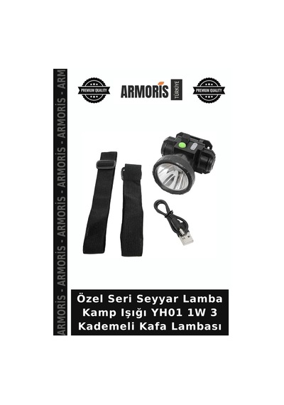 Özel Seri Seyyar Lamba Kamp Işığı Yh01 1w 3 Kademeli Kafa Lambası
