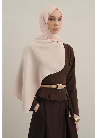 Armine Lyocell Naia Üçgen Monogram Şal 5 39 Pembe
