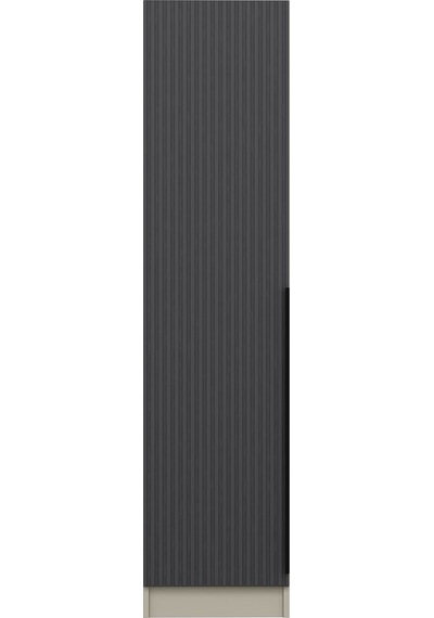 Minar Kale 1 Kapaklı Dolap Çizgili Mebran 190cm - Kumtaşı/antrasit - Askılıklı Çok Renkli Minar Kale 1 Kapaklı Dolap Çizgili Mebran 190cm - Kumtaşı/antrasit - Askılıklı Çok Renkli