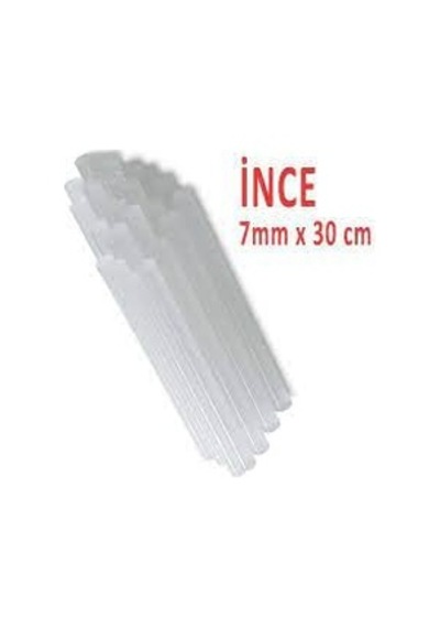 İnce Sıcak Mum Silikon 7,4 Mm 300 Mm 10 Adet