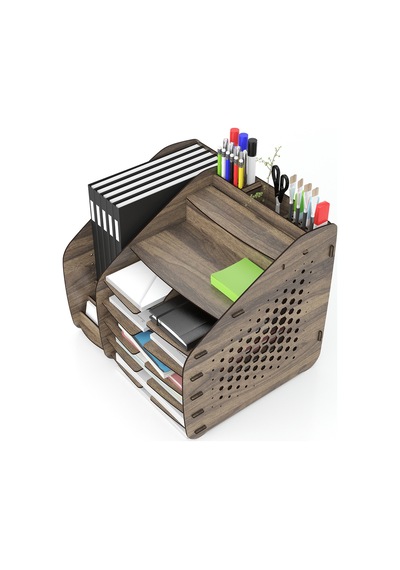 Fx-xl Hexa - 6 Renk - A4 Evrak Rafı Masaüstü Organizer Ceviz - 825756903 Ceviz