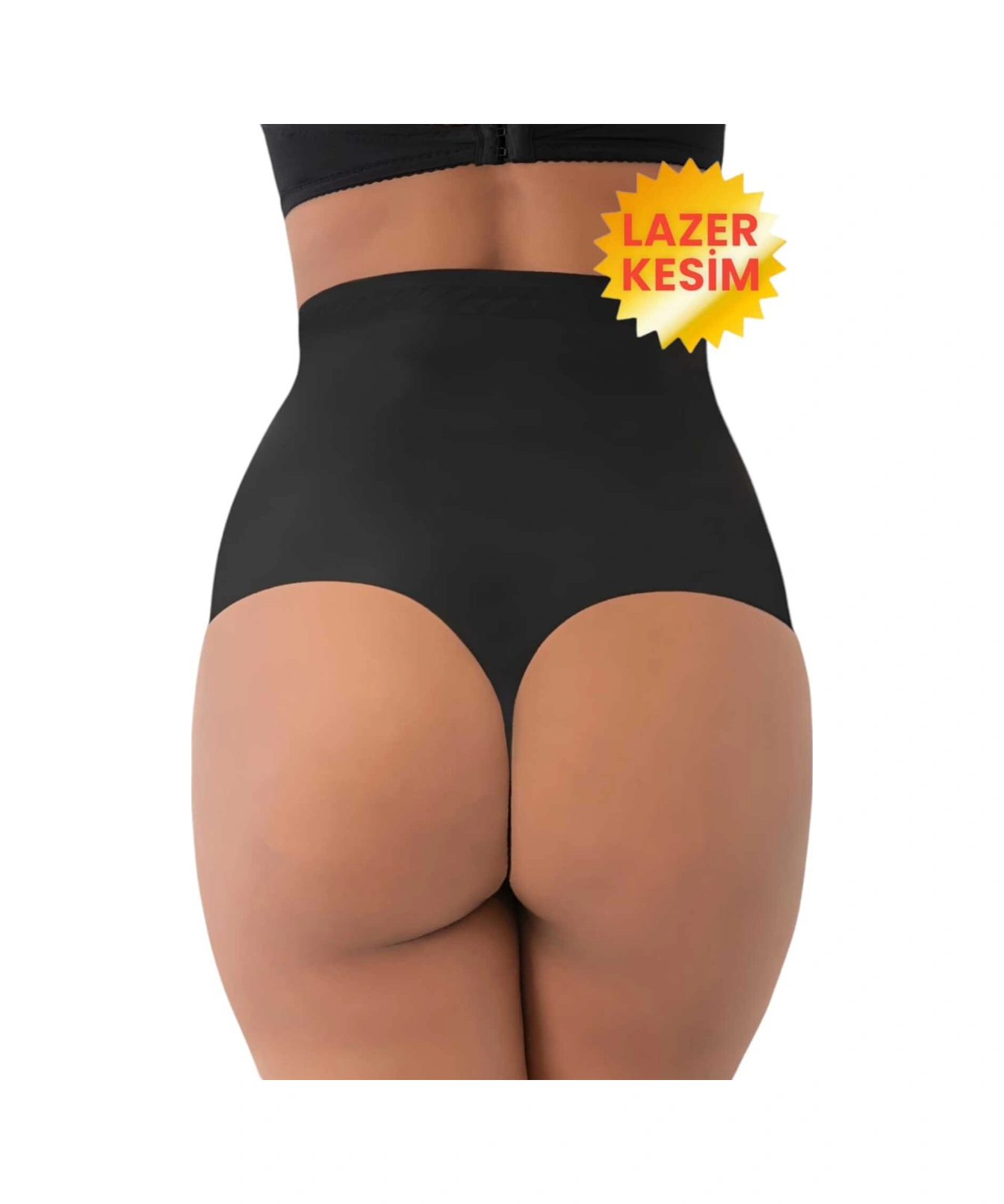 Tezzgelsin Kadın Lazer Kesim Ve Toparlayıcı String Korse Siyah