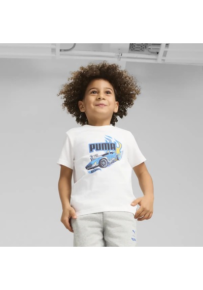 Puma X Hot Wheels Tee Beyaz Çocuk T-shirt & Polo