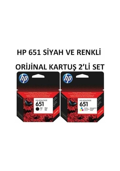 Hp 651 Siyah Ve Renkli Kartuş Kartuş